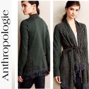 Anthropologie SATURDAY SUNDAY Elise Blanket Open Striped Cardigan Sweater
